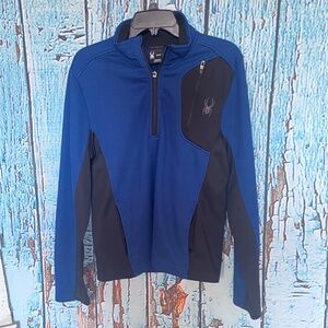 Men's Spyder Quarter Zip Pullover Long sleeve Sweater • Small